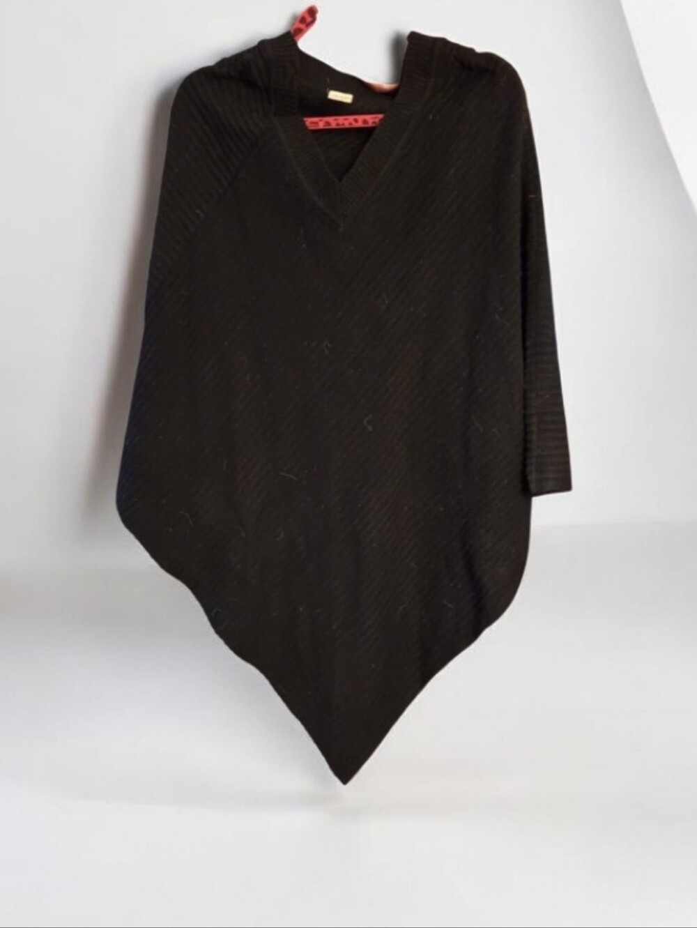 Faded Glory Black V-Neck Poncho Sweater● Final Price